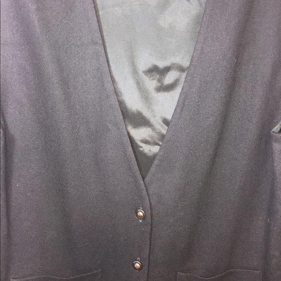 Hunter green wool vest dress - Picture 3 of 6